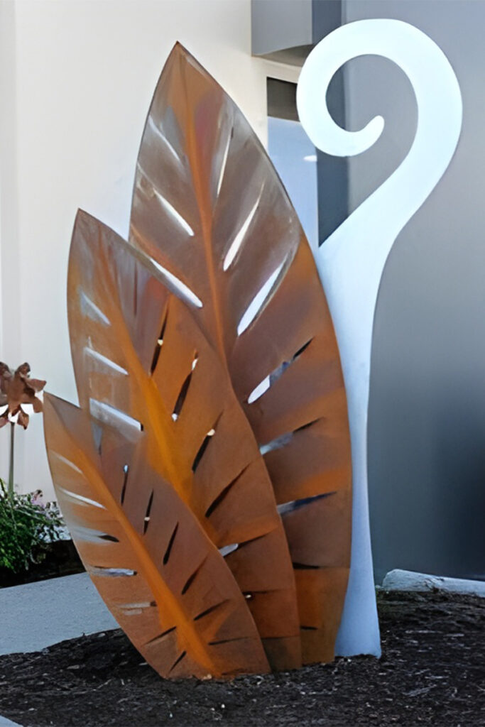 sculpture acier corten